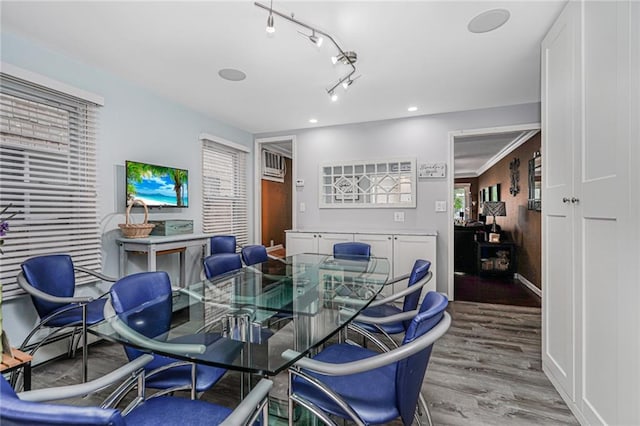 1929 E 36th St, Brooklyn, NY 11234 - dining room featuring wood finished floors, recessed lighting, baseboards, and track lighting