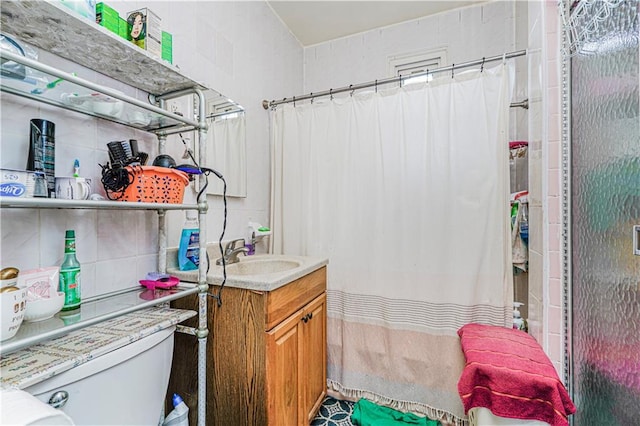 1922 E 16th St, Brooklyn, NY 11229 - bathroom featuring vanity and curtained shower