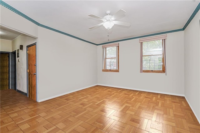 1922 E 16th St, Brooklyn, NY 11229 - unfurnished room featuring ceiling fan and ornamental molding