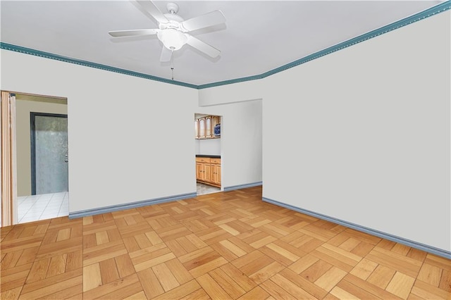 1922 E 16th St, Brooklyn, NY 11229 - unfurnished room featuring ceiling fan and baseboards