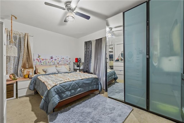 701 127th St, Queens, NY 11356 - bedroom with carpet floors and a ceiling fan