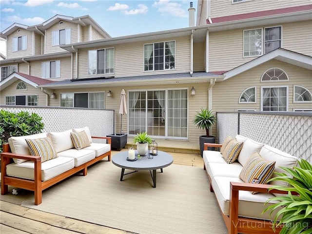 50 Chesebrough St, Staten Island, NY 10312 - wooden deck with outdoor lounge area