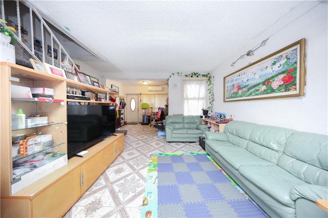 2144 W 6th St, Brooklyn, NY 11223 - living area with a textured ceiling
