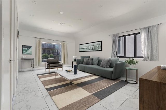 2823 Batchelder St, Brooklyn, NY 11235 - living room featuring marble finish floors