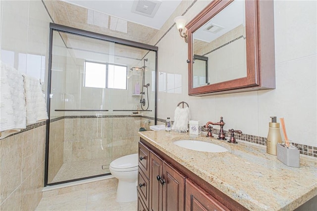 34 Burton Ave, Staten Island, NY 10309 - bathroom with vanity, a shower stall, and tile patterned flooring