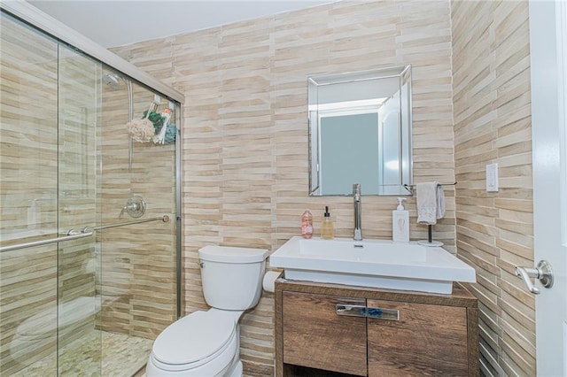 34 Burton Ave, Staten Island, NY 10309 - full bath featuring tile walls, vanity, and a shower stall