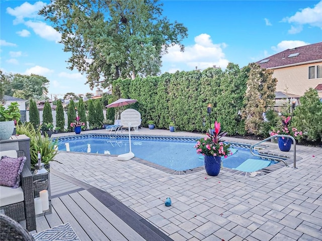 34 Burton Ave, Staten Island, NY 10309 - view of swimming pool with a patio and a fenced backyard