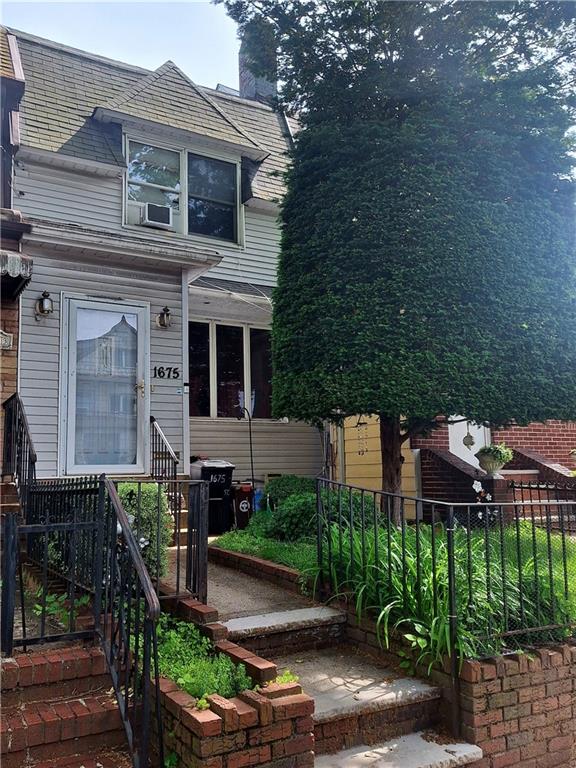 1675 72nd St, Brooklyn, NY 11204 - view of front of property featuring a high end roof and a chimney