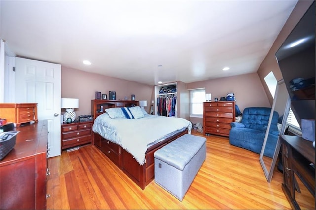 28 Trinity Pl, Staten Island, NY 10310 - bedroom with light wood-style floors, a closet, and recessed lighting