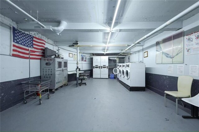 1543 W 1st St Unit D1, Brooklyn, NY 11204 - unfinished basement with washer and dryer