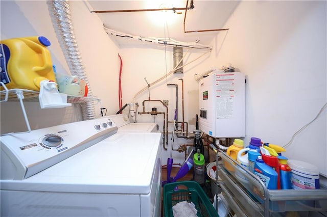 177 Russek Dr Unit 1, Staten Island, NY 10312 - laundry area featuring independent washer and dryer and water heater