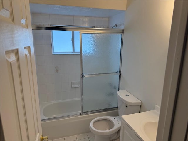 7 Georgetown Ln, Brooklyn, NY 11234 - full bathroom with toilet, bath / shower combo with glass door, tile patterned floors, and vanity