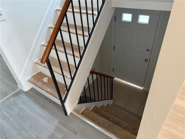 7 Georgetown Ln, Brooklyn, NY 11234 - stairway featuring wood finished floors and baseboards