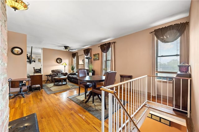 680 81st St Unit 1B, Brooklyn, NY 11228 - dining room featuring a ceiling fan and hardwood / wood-style flooring