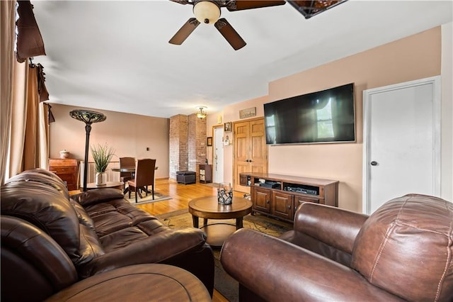 680 81st St Unit 1B, Brooklyn, NY 11228 - living area featuring ceiling fan and wood finished floors