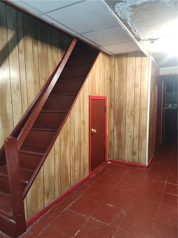 324 E 26th St, Brooklyn, NY 11226 - stairway with wooden walls