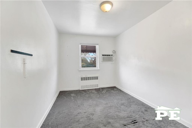 5709 Fillmore Ave, Brooklyn, NY 11234 - carpeted spare room featuring radiator, a wall mounted AC, and baseboards