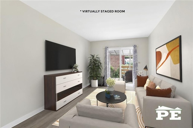 5709 Fillmore Ave, Brooklyn, NY 11234 - living room with wood finished floors and baseboards