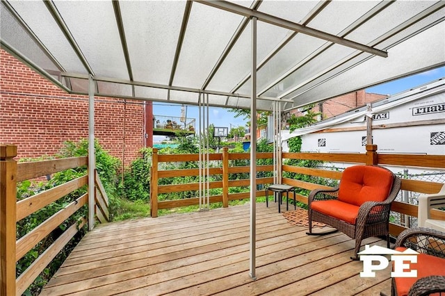5709 Fillmore Ave, Brooklyn, NY 11234 - view of wooden terrace