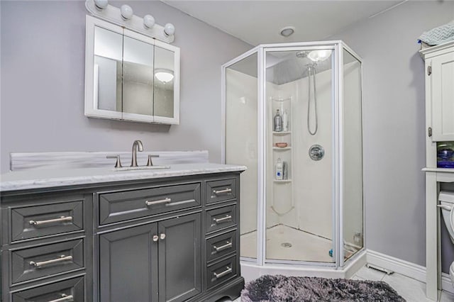 39 Morton St, Staten Island, NY 10306 - full bath featuring a shower stall, vanity, and tile patterned floors