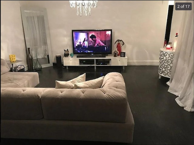 1440 Midland Ave Unit 1D, Bronxville, NY 10108 - living area with baseboards and wood finished floors