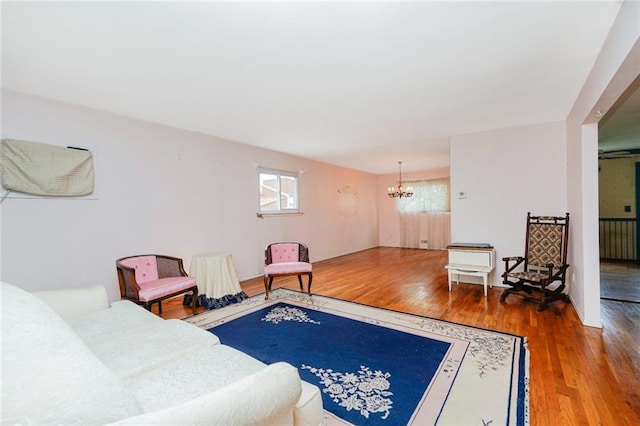 68 Trent St, Staten Island, NY 10308 - living area featuring a chandelier and hardwood / wood-style flooring