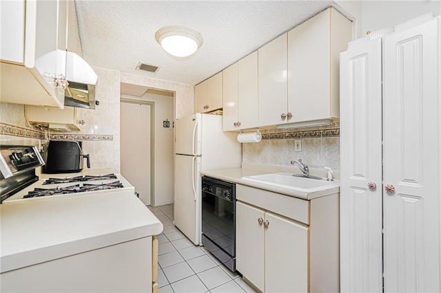 755 Narrows Rd N Unit 602, Staten Island, NY 10304 - kitchen featuring black dishwasher, a sink, light tile patterned floors, decorative backsplash, and gas range