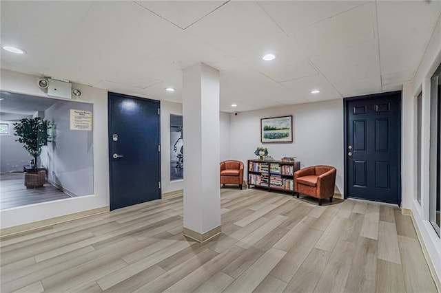 755 Narrows Rd N Unit 602, Staten Island, NY 10304 - foyer featuring light wood finished floors, baseboards, and recessed lighting