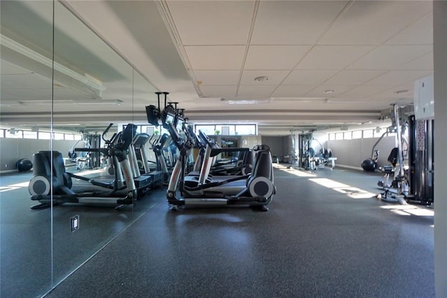 755 Narrows Rd N Unit 602, Staten Island, NY 10304 - exercise room featuring a drop ceiling