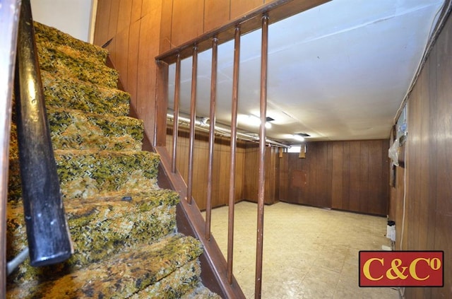 1927 E 34th St, Brooklyn, NY 11234 - staircase featuring wood walls