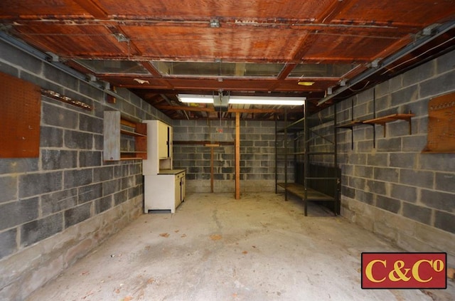 1927 E 34th St, Brooklyn, NY 11234 - basement with concrete block wall