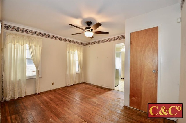 1927 E 34th St, Brooklyn, NY 11234 - spare room with ceiling fan, hardwood / wood-style flooring, and plenty of natural light
