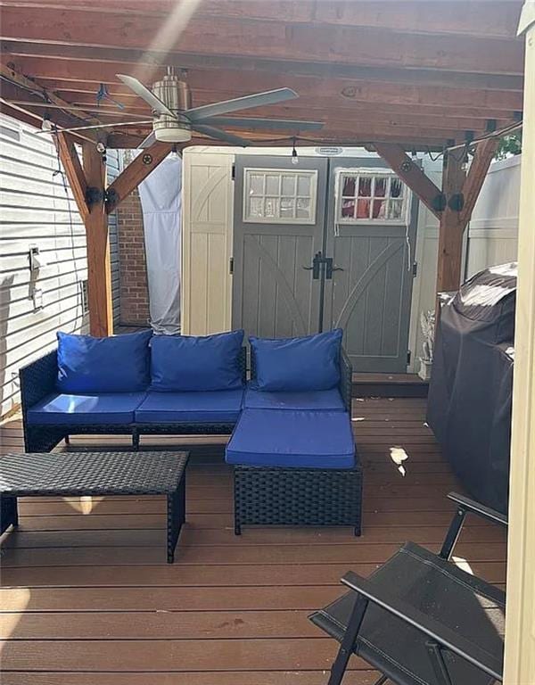 2054 Richomond Ave, New Springville, NY 10314 - deck featuring an outdoor living space