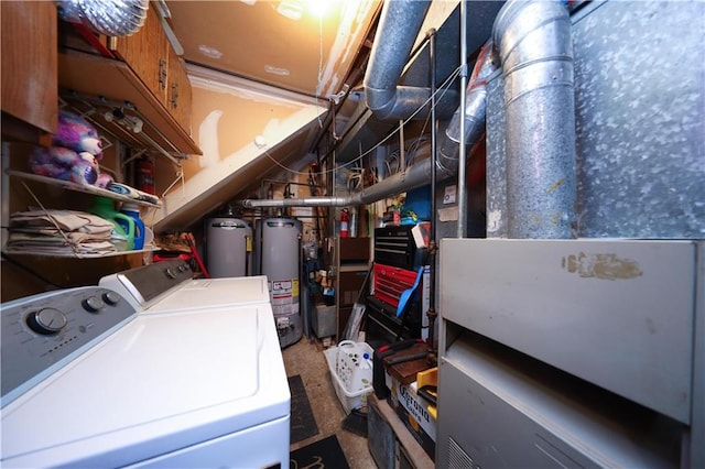 53 Marisa Cir, Staten Island, NY 10309 - washroom featuring washer and dryer and water heater