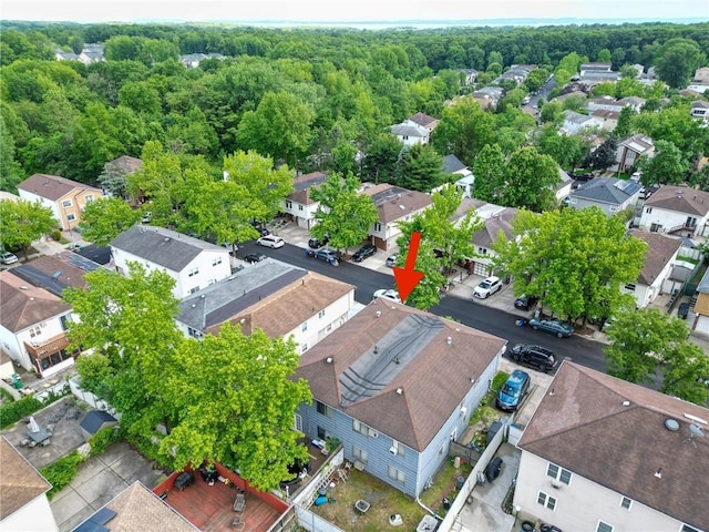 53 Marisa Cir, Staten Island, NY 10309 - aerial perspective of suburban area featuring a heavily wooded area