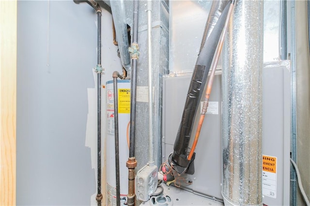 88 Jumel St, Staten Island, NY 10308 - utility room featuring gas water heater and heating unit