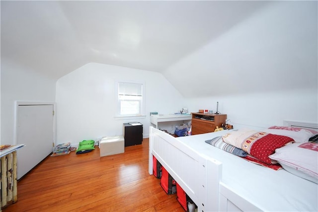 50 Glenwood Ave, Staten Island, NY 10301 - bedroom with lofted ceiling and light wood-type flooring