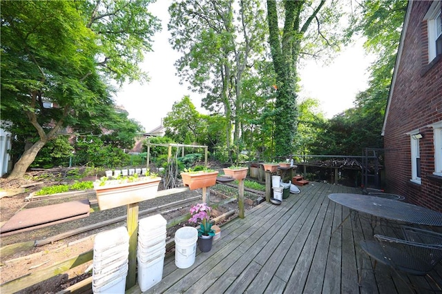 50 Glenwood Ave, Staten Island, NY 10301 - wooden deck with a garden