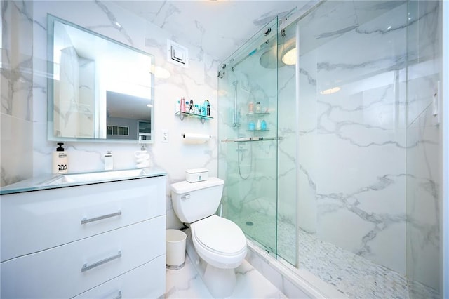 2784 E 12th St Unit 3, Brooklyn, NY 11235 - full bath featuring toilet, a marble finish shower, and vanity