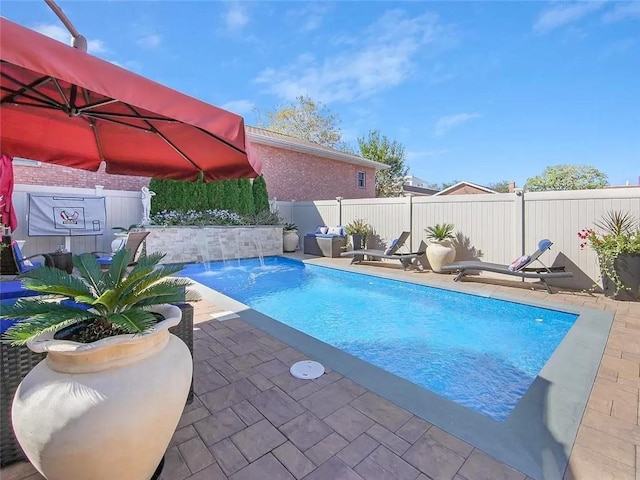 4906 21st Ave, East Elmhurst, NY 11370 - view of pool with a fenced backyard and a patio