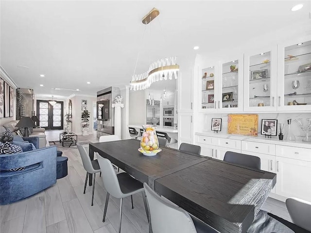 4906 21st Ave, East Elmhurst, NY 11370 - dining room with crown molding and recessed lighting