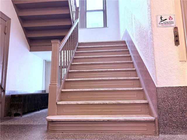 219 78th St Unit 2D, Brooklyn, NY 11209 - staircase with a textured wall