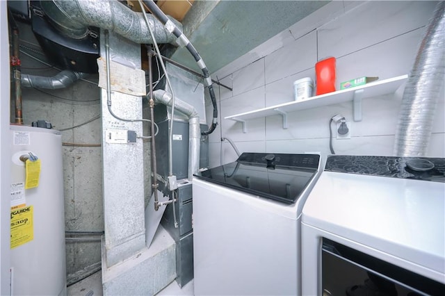 542 Golfview Ct Unit 1, Staten Island, NY 10314 - washroom with separate washer and dryer and gas water heater
