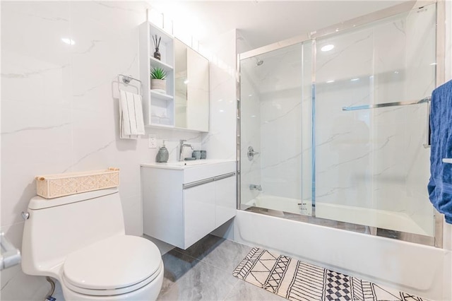 811 45th St Unit 5B, Brooklyn, NY 11220 - bathroom with bath / shower combo with glass door and vanity