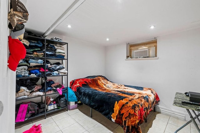 32 Brighton 2nd Pl, Brooklyn, NY 11235 - tiled bedroom featuring recessed lighting