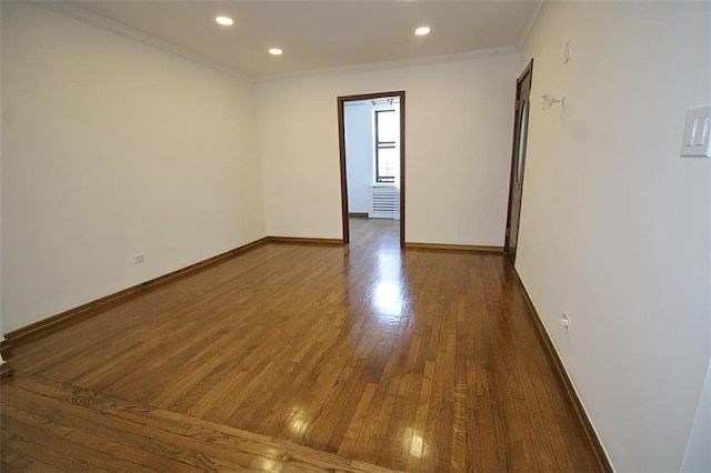 2299 E 13th St Unit 4E, Brooklyn, NY 11229 - unfurnished room featuring wood finished floors, ornamental molding, and recessed lighting