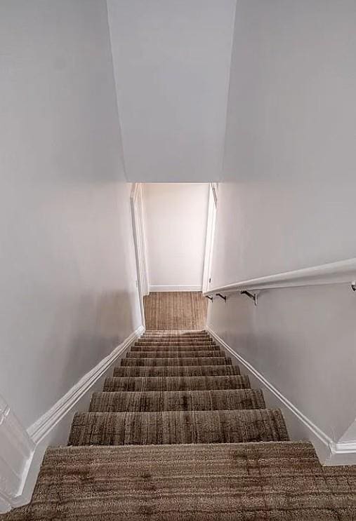 1745 E 21st St, Brooklyn, NY 11229 - staircase with baseboards and carpet