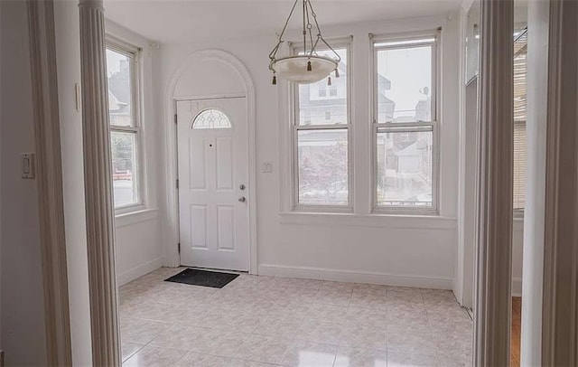 1745 E 21st St, Brooklyn, NY 11229 - entrance foyer featuring light tile patterned floors and baseboards