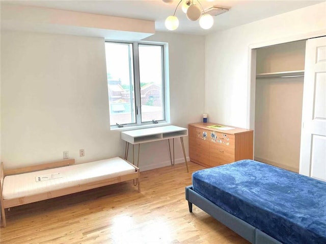 6511 Fort Hamilton Pkwy Unit 3C, Brooklyn, NY 11219 - bedroom with light wood-style floors and a closet