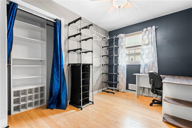 41 Bent St, Staten Island, NY 10312 - office with wood finished floors and ceiling fan
